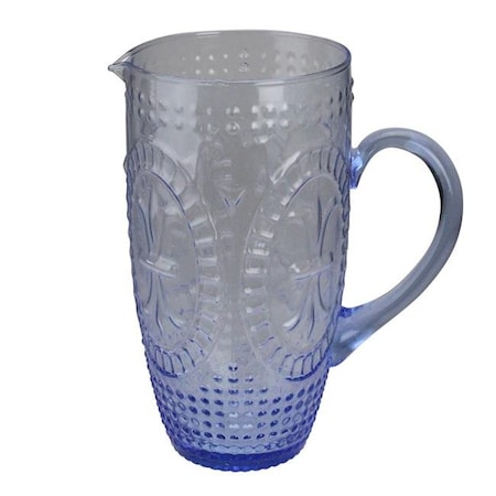 Avon 33537601 8.75 In. Textured Glass Beverage Pitcher - Blue